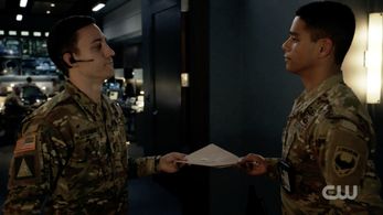 Sterling Hurst and Charlie Barnett in VALOR