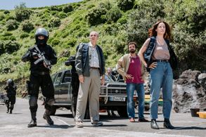 Maria João Bastos, João Pedro Vaz, and Salvador Martinha in Turn of the Tide (2023)