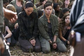 Nicole Barré, Briana Venskus, and Mimi Kirkland in The Walking Dead (2010)