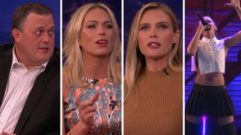 Tinashe, Billy Gardell, Sara Foster, and Erin Foster in Conan (2010)