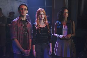 Katherine McNamara, Shailene Garnett, and Alberto Rosende in Shadowhunters (2016)