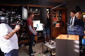 David Boreanaz, Emily Deschanel, and Erik Stocklin in Bones (2005)