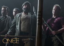 Michael Coleman as Happy, Lee Arenberg as Grumpy, Gabe Khouth as Sneezy, and Faustino Di Bauda as Sleepy on Once Upon a 