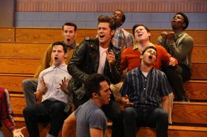 Gregory Haney, Carlos PenaVega, David Del Rio, Aaron Tveit, and Jordan Fisher in Grease Live! (2016)