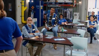 Danny Gura, Amir M. Korangy, Franchesca Ramsey, and Selisha Shertick in Superstore: Floor Supervisor (2020)