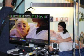 On set Of One Under The Sun with on screen Mother Pooja Batra