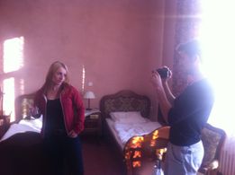 Still of Ewelina Lukaszewska and Pau Masó in Haunted Poland