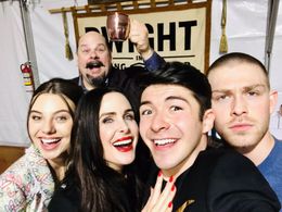 Danielle Bisutti, Joel McCrary, Caitlin Carmichael, Evan Hofer, and Sloane Morgan Siegel at an event for Dwight in Shini