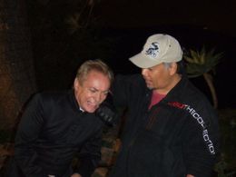 Working with Udo Kier on his reactions. From NIGHT OF THE TEMPLAR