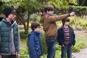 Nicholas Bode with cast in Hannibal