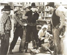 Ace Cain, Bill Cody, Ethel Jackson, Milburn Morante, Buck Morgan, and Hal Taliaferro in Six Gun Justice (1935)