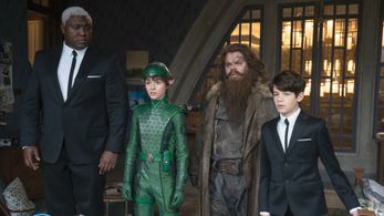 Josh Gad, Nonso Anozie, Lara McDonnell, and Ferdia Shaw in IMDb on the Scene - Interviews: Artemis Fowl (2020)