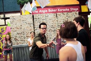 Teaching improv with Adrien Theuer in Columbia MO.