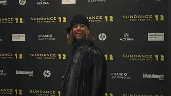 actor/producer Bryan David snowboard ready while screening at Sundance