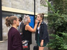 Bonnie Ferguson on set of Bookweek