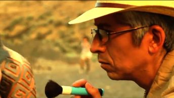 Dr. Ashiabi, Arab archaeologist, in pilot of 