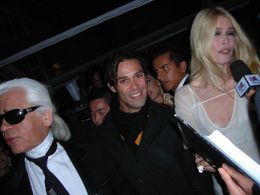 Claudia Schiffer, Karl Lagerfeld, and Dave Cote in Don't Tell My Booker!!! (2007)