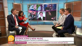 Piers Morgan, Susanna Reid, Richard Arnold, and George Ezra in Good Morning Britain (2014)
