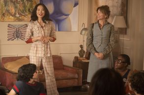 Ophelia Lovibond and Alicia Hannah-Kim in Minx (2022)