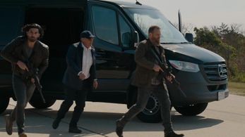 James Spader, Jonathan Holtzman, and Mario Peguero in The Blacklist: Raymond Reddington (No. 00): Pt. 1 (2023)