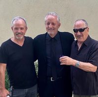 Celebrating Checco Varese's 2022 Emmy win for Outstanding Cinematography. L to R Andy Edmunds (Director Virginia Film Of