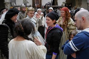 Zuzana Bydzovská, Martha Issová, Alice Nellis, Sabina Remundová, and Lukás Príkazký in The Seven Ravens (2015)