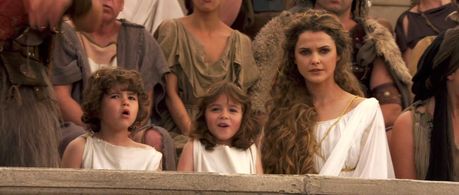 Keri Russell, Jonathan Morgan Heit, and Laura Ann Kesling in Bedtime Stories (2008)