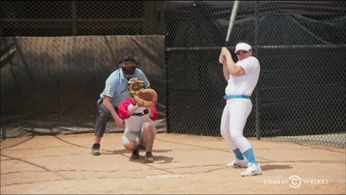 Still shot on an episode of Tosh.0 Strike out!