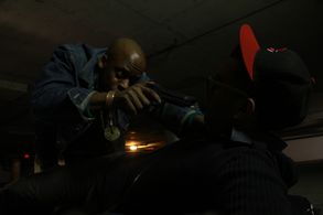 As Manny, with Sid Sawant on the set of 