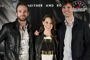 With Hannah Marie Hines (middle) and Terence Leclere (right) at Neither and Both premiere.