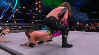 Chris Jericho and Nick Massie in All Elite Wrestling: Revolution (2021)