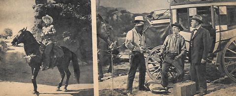 Allan Lane, Lee Roberts, Lyle Talbot, Eddy Waller, and Black Jack in Desperadoes' Outpost (1952)