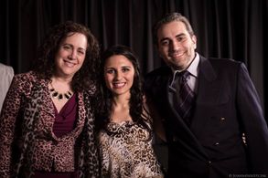 On set for Sex & Ethnicity with co-stars Ellen David and Guido Grasso