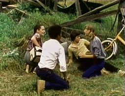 Lydia Zajc, David Collard, Stacey Arnold, and Michael Dwyer in Read All About It! (1979)