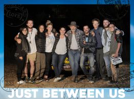 The crew with featured actor John Jarratt on set of 