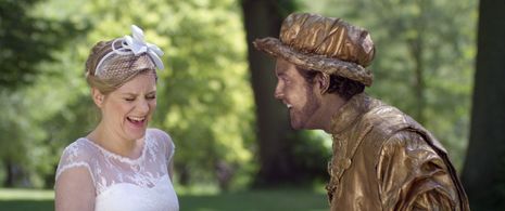 Olivia Poulet and Nick Helm in The Girl in the Dress (2015)