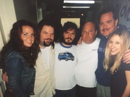 (l-r) Audra Taylor, Brad Copeland, Jack Black, Kyle Gass, Rick Walker, Crystal Ivey