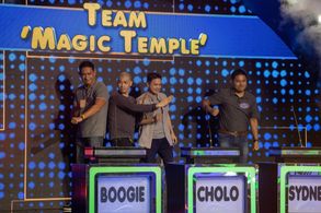 Junell Hernando, Cholo Escaño, Sydney Sacdalan, and Boogie Bugayong in Family Feud Philippines (2022)