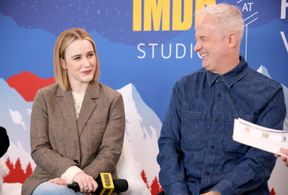 Rachel Brosnahan and Dominic Cooke at an event for The IMDb Studio at Sundance: The IMDb Studio at Acura Festival Villag