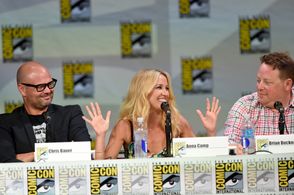 Chris Bauer, Brian Buckner, and Anna Camp at an event for True Blood (2008)