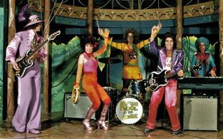 Debra Clinger, Louise DuArt, Michael Lembeck, Mickey McMeel, and Bert Sommer in The Krofft Supershow (1976)