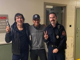 Nathaniel Arcand, Isiah Williams, and Sanjay Patel in The Birds Who Fear Death