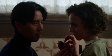 Stasya Miloslavskaya and Jeremy Ang Jones in In from the Cold (2022)