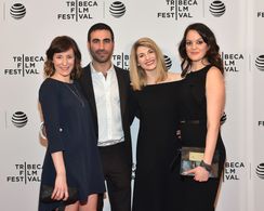 Brett Goldstein, Rachel Tunnard, Jodie Whittaker, and Rachael Deering at an event for Adult Life Skills (2016)