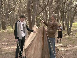 Ben Barrington, Emmett Skilton, and Eve Gordon in The Almighty Johnsons (2011)