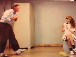 Gene Hackman directs Pamela Dubin in 