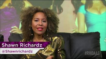 Shawn Richardz on set hosting The Real Housewives of Atlanta AfterShow