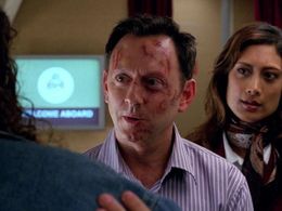Michael Emerson and Kavita Patil in Lost (2004)