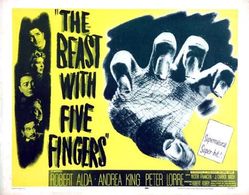 Peter Lorre, Robert Alda, Victor Francen, Andrea King, and J. Carrol Naish in The Beast with Five Fingers (1946)