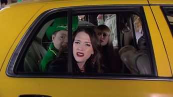 Kat Dennings, Matthew Moy, and Beth Behrs in 2 Broke Girls (2011)
